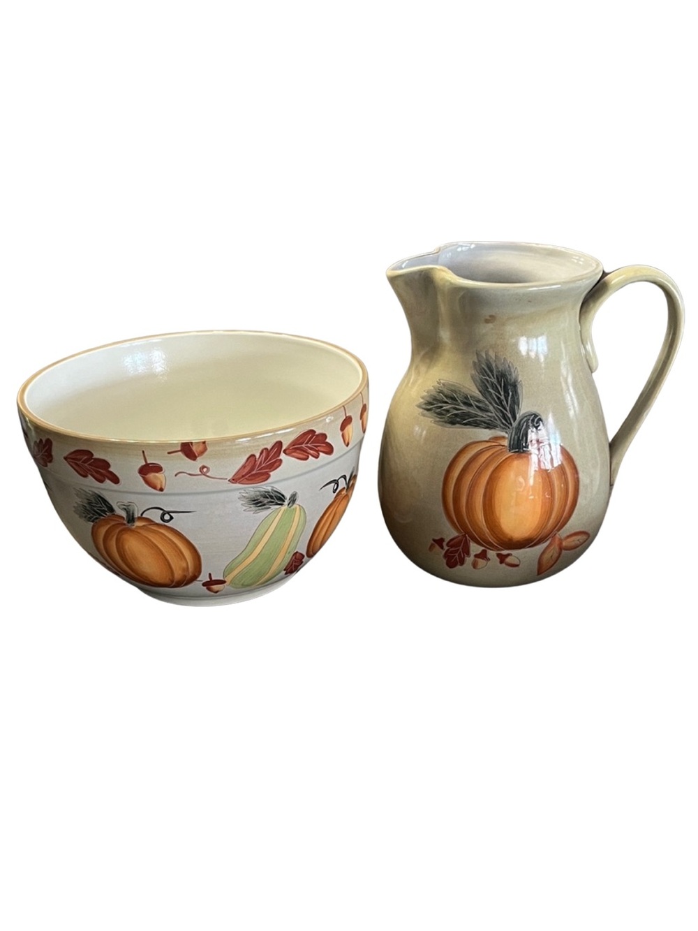 Fall Harvest Bowl & Pitcher